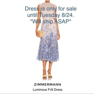 Zimmermann Dress, Cornflower Blue